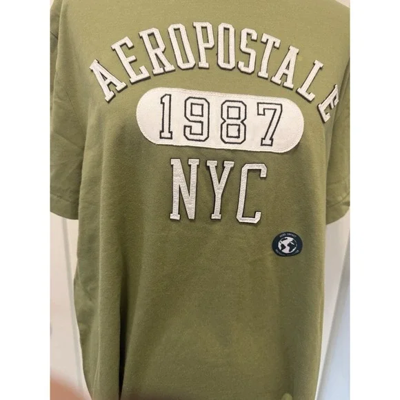 Aeropostale Classic Green  Aeropostle NY 1987 Size Large T-Shirt - Picture 2 of 5